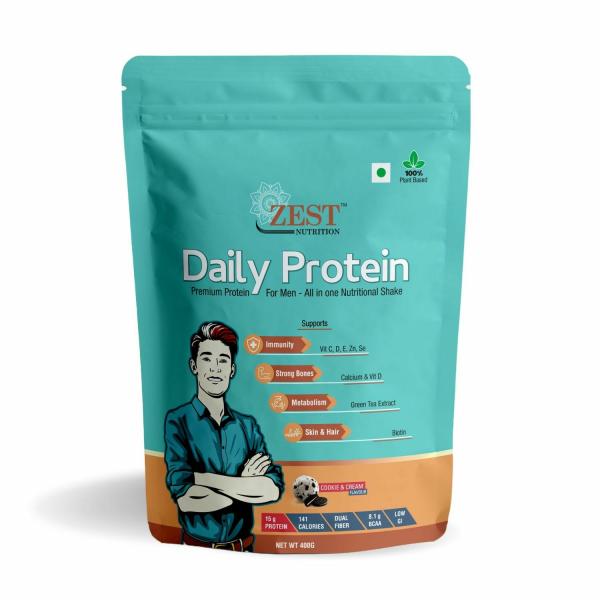 zest nutrition men protein health drink mix cookie and cream flavour 400 gram product images orv9esyjeap p594461576 0 202210132350